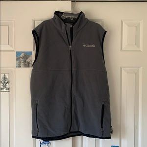 Grey Columbia Fleece Vest Large
